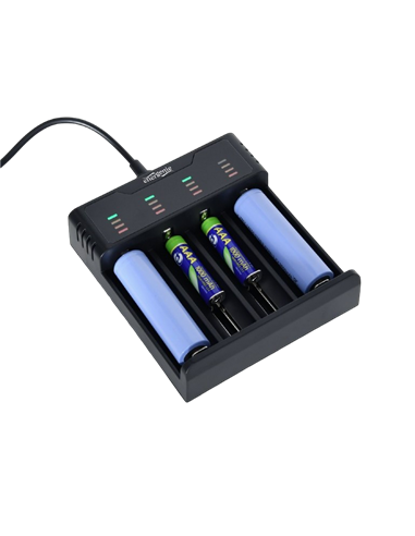 Încărcător Acumulatori Energenie BC-USB-02, Negru