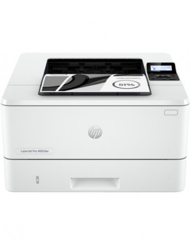 Бытовые монохромные лазерные принтеры Printer HP LaserJet Pro M4003dw, White, A4, Duplex, up to 40 ppm, 1200 dpi, 256MB, Up t