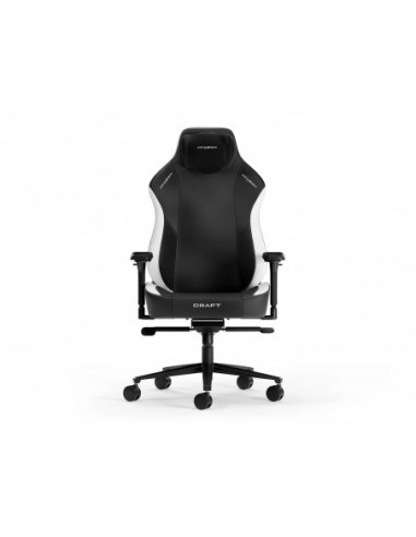 Игровые стулья и столы DXRacer GamingOffice Chair DXRacer CRAFT-23-L-NW-X1, BlackWhite, Premium PU leather, max weight up to 150