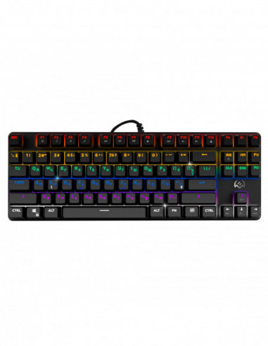 Tastaturi SVEN SVEN KB-G9150 Gaming Keyboard, Metal panel, Backlight brightness adjustment, WIN key lock, Blue switches, 104 key