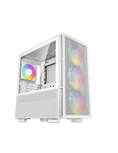 Carcase Deepcool DEEPCOOL CH560 WH ATX Case, with Hybrid Side-Window (Tempered Glass Side Panel) Megnetic, without PSU, Tool-Les