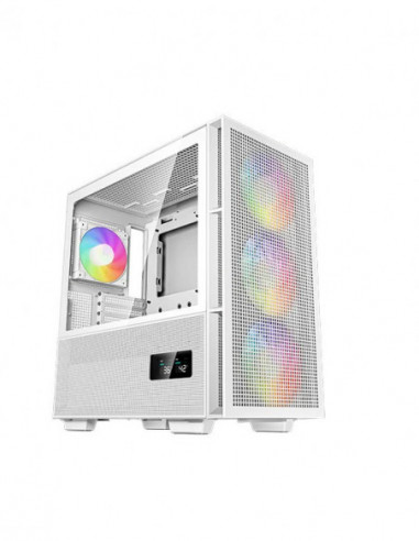 Корпуса Deepcool DEEPCOOL CH560 WH DIGITAL ATX Case, with Hybrid Side-Window (Tempered Glass Side Panel) Megnetic, without PSU, 