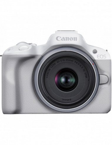 Беззеркальные фотоаппараты Mirrorless Camera CANON EOS R50 + RF-S 18-45 f4.5-6.3 IS STM White (5812C030)