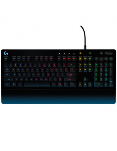 Клавиатуры Logitech Logitech Gaming Keyboard G213 Prodigy, Mech-Dome, Spill resistance, Media controls, RGB, Integrated palm res