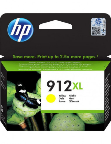 Cartuș de cerneală și cap de imprimare HP 912XL (3YL83AE) Yellow Ink Cartridge- (for HP OfficeJet Pro 8010 series, 8012 Pro Aio