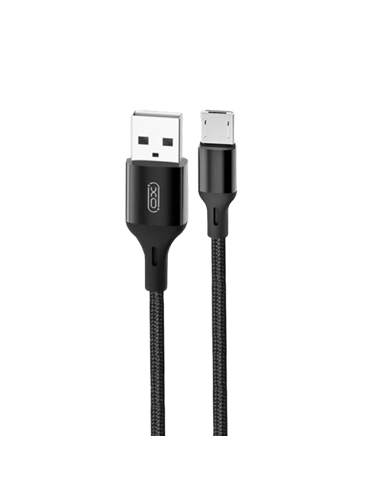 Cablu încărcare și sincronizare XO NB143, USB Type-A/micro-USB, 2m, Negru