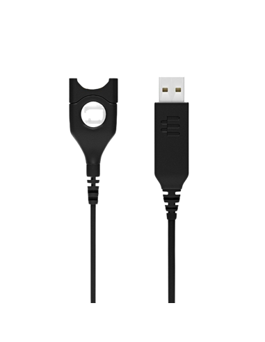 Аудиокабель EPOS USB-ED 01, USB Type-A - ED (Легкое отсоединение), Чёрный