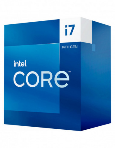 Процессор 1700 Alder Lake Intel Core i7-14700, S1700, 1.5-5.4GHz, 20C (8P+12Е) 28T, 33MB L3 + 28MB L2 Cache, Intel UHD Graphics
