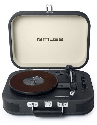 Placă turnantă de vinil MUSE MT-201 DG, Negru