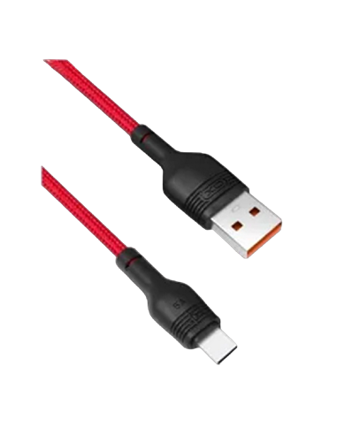 Cablu încărcare și sincronizare XO NB55, USB Type-A/USB Type-C, 1m, Roșu