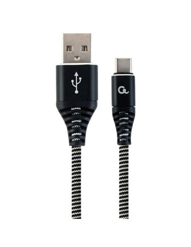 Cablu încărcare și sincronizare Cablexpert CC-USB2B-AMCM-1M-BW, USB Type-A/USB Type-C, 1m, Negru