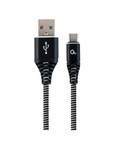 Cablu încărcare și sincronizare Cablexpert CC-USB2B-AMCM-2M-BW, USB Type-A/USB Type-C, 2m, Negru