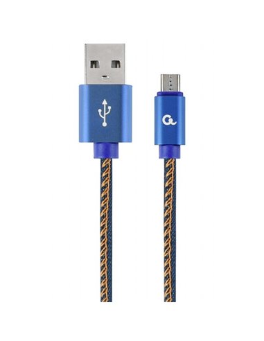 Cablu încărcare și sincronizare Cablexpert CC-USB2J-AMmBM-2M-BL, USB Type-A/micro-USB, 2m, Albastru