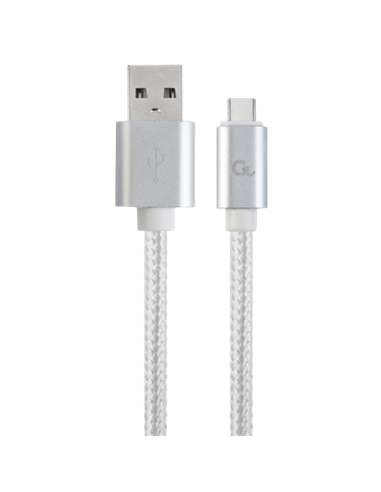 Кабель для зарядки и синхронизации Cablexpert CCB-mUSB2B-AMCM-6-S, USB Type-A/USB Type-C, 1,8м, Серебристый