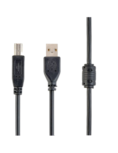 Коммуникационный кабель Cablexpert CCF-USB2-AMBM-15, USB Type-A/USB Type-B, 4,5м, Чёрный