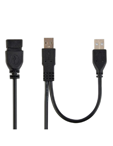 Коммуникационный кабель Cablexpert CCP-USB22-AMAF-3, 2AM/AF/USB Type-A (F), 0,9м, Чёрный