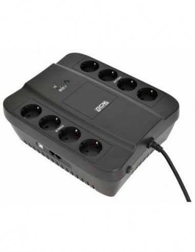 UPS Ultra Power UPS Ultra Power 850VA480W, (3 steps of AVR, CPU controlled), USB, 8 Schuko, 2 IEC, plastic case