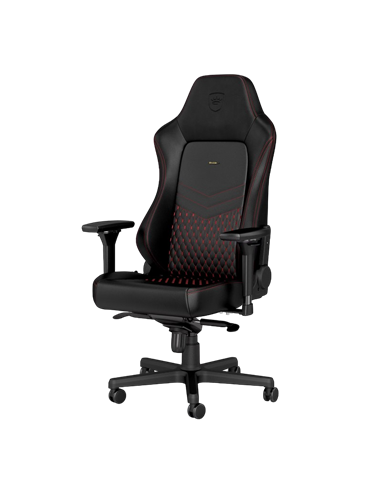 Игровое кресло Noblechairs Hero, Натуральная кожа, Черный | Красный