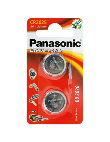 Дисковые батарейки Panasonic CR-2025EL, CR2025, 2шт.