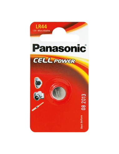 Дисковые батарейки Panasonic LR-44EL, LR44, 1шт.