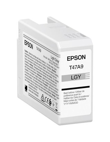 Картридж чернильный Epson T47A9 UltraChrome PRO 10 INK, C13T47A900, Светло-Серый