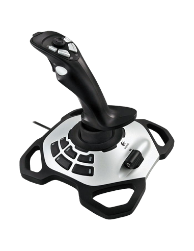 Joystick pentru jocuri Logitech Extreme 3D Pro, Argintiu