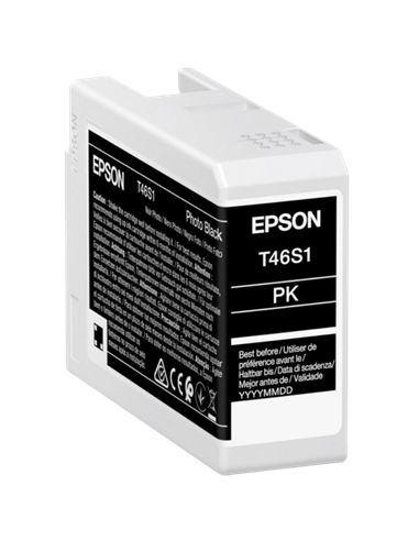 Картридж чернильный Epson T46S UltraChrome Pro 10, 25мл, Черный фото