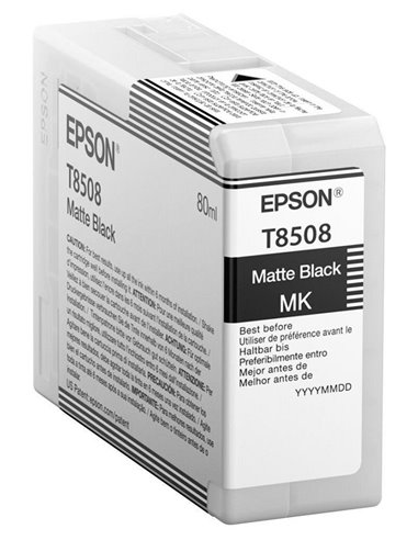 Картридж чернильный Epson T850 UltraChrome HD, 80мл, Матовый Черный