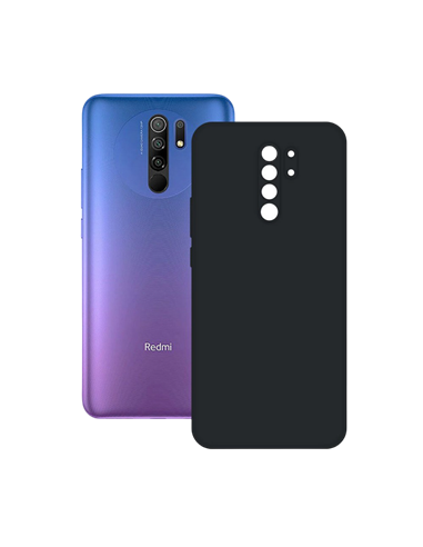 Husă Xcover Redmi 9 - Soft Touch (Microfiber), Negru