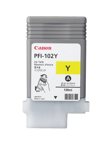 Cartuș de cerneală Canon PFI-102, 130ml, Galben