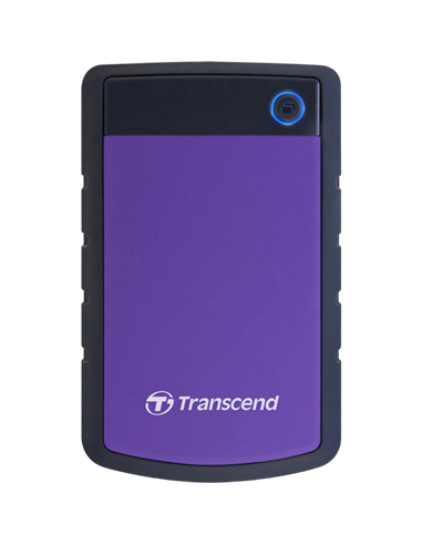 Внешний портативный жесткий диск Transcend StoreJet 25H3P, 1 ТБ, Серый/Фиолетовый (TS1TSJ25H3P)