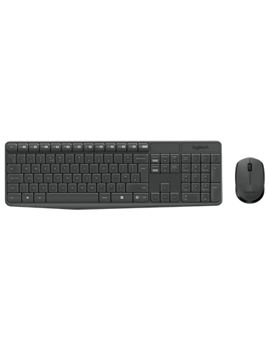 Set Tastatură + Mouse Logitech MK235, Fără fir, Gri