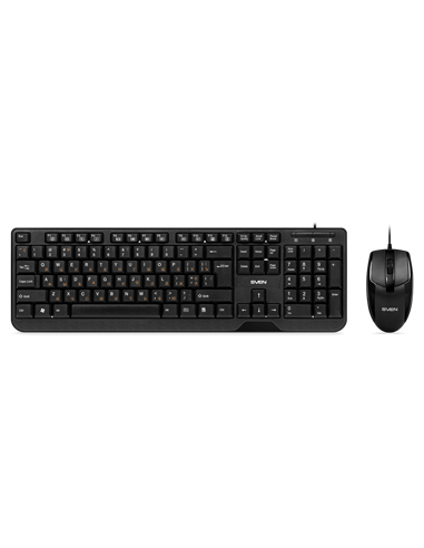 Set Tastatură + Mouse SVEN KB-S330C, Cu fir, Negru