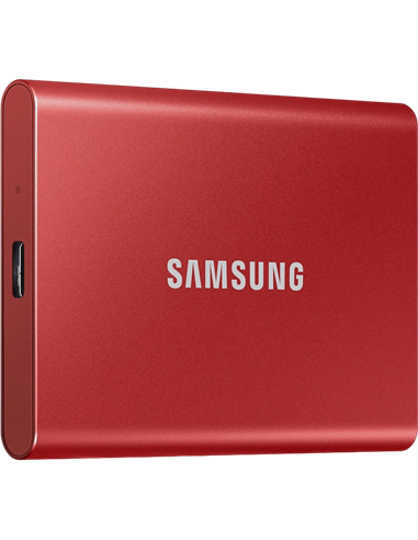 SSD portabil extern Samsung T7, 500 GB, Roșu (MU-PC500R/WW)