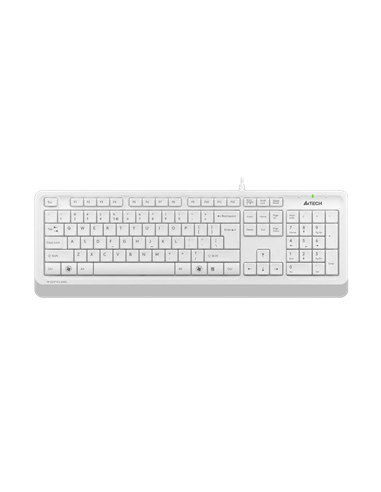 Tastatură A4Tech FK10, Cu fir, Alb /Gri