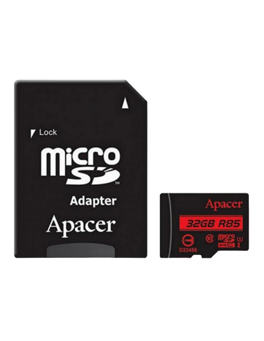 Карта памяти Apacer microSDHC UHS-I U1 Class 10, 32Гб (AP32GMCSH10U5-R)