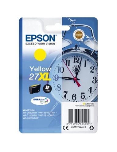 Cartuș de cerneală Epson 27XL DURABrite Ultra Ink, 10ml, Galben