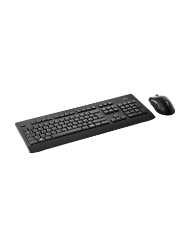 Set Tastatură + Mouse Fujitsu LX900, Fără fir, Negru