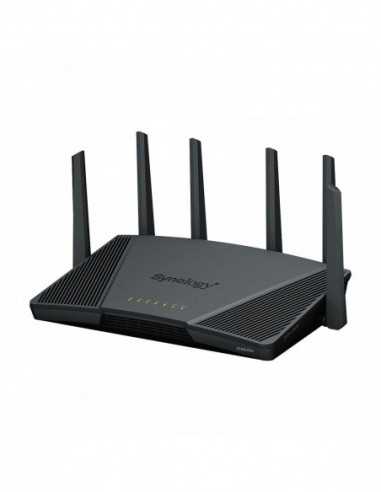 Routere fără fir Wi-Fi 6 Tri-Band Synology Router RT6600ax, 6600Mbps, 1GB DDR3, MIMO, Gbit Ports, USB3.0