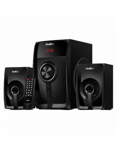 Колонки 2.1 Speakers SVEN MS-307 Bluetooth, SD-card, USB, FM, Remoute, Black, 40w 20w + 2x10w 2.1