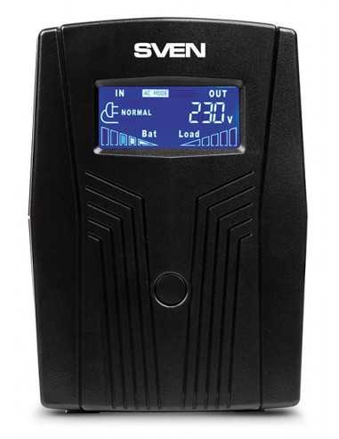 ИБП SVEN UPS SVEN Pro 650, 650VA390W, Line Interactive, AVR, LCD, USB, 2xShuko Sockets