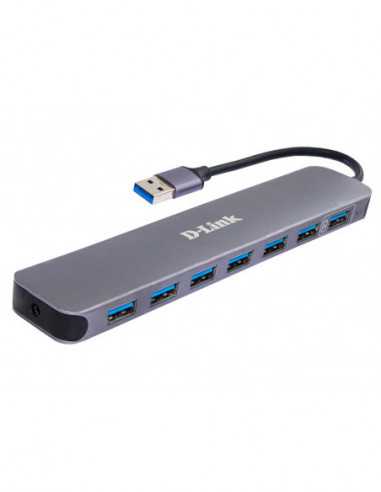 Hub-uri USB USB 3.0 Hub 7-ports D-link DUB-1370B2A, Fast Charge, Power Adapter