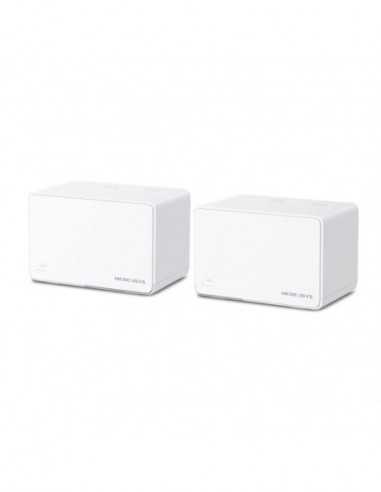 Routere fără fir Whole-Home Mesh Dual Band Wi-Fi 6 System MERCUSYS, Halo H80X(2-pack), 3000Mbps, MU-MIMO,Gbit Ports