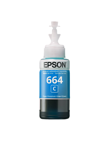 Контейнер с чернилами Epson T664, 70мл, Голубой