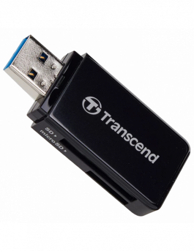 Cititoare de carduri USB Card Reader Transcend TS-RDF5K Black, USB3.1 (SDHCSDXCmicroSDHCSDXC)