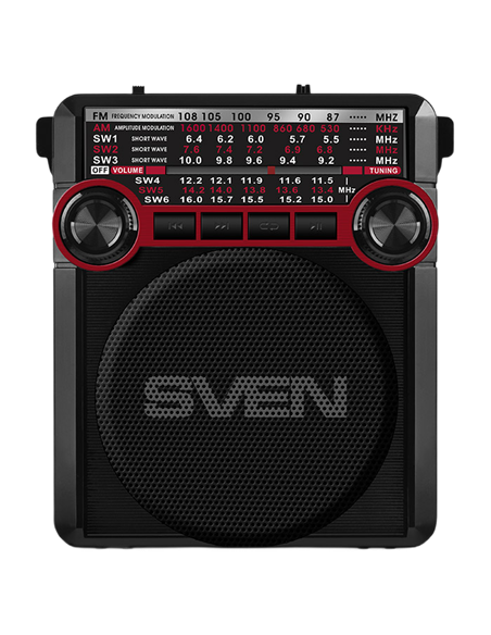 Radio portabil SVEN SRP-355, Negru/Rosu