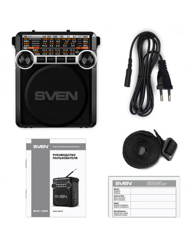 Портативное радио SVEN SRP-355, Чёрный