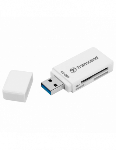 Cititoare de carduri USB Card Reader Transcend TS-RDF5W White, USB3.1 (SDHCSDXCmicroSDHCSDXC)