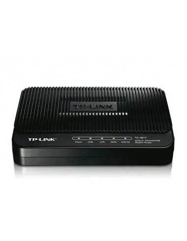 ADSL оборудование ADSL Router TP-LINK TD-8817,1xEthernet port+1xUSB, ADSLADSL2ADSL2+, Splitter, Annex A