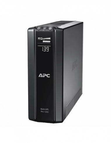 ИБП APC APC Back-UPS Pro BR1500GI 1500VA865W, 230V, AVR, RJ-11, RJ-45, 10IEC C13 Sockets, LCD